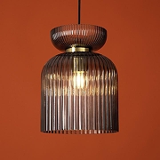 Подвесной светильник Freya Layla FR5558PL-01SM цвет плафона/подвески Светло-серый, цвет арматуры Черный-1