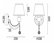 Бра Freya Beverly FR5661-WL-01-CH цвет плафона/подвески Прозрачный, цвет арматуры Хром-7
