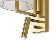 Бра с подсветкой Freya Cozy FR6170WL-01BS цвет плафона/подвески Белый, цвет арматуры Латунь-3