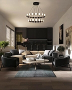 Люстра Freya Collar FR6180PL-L70B цвет плафона/подвески Белый, цвет арматуры Черный-6