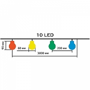 Гирлянда на солнечных батареях Gauss Solar GS035 цвет плафона/подвески Красный, Синий, Зеленый-1