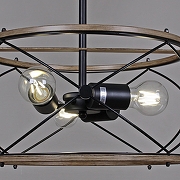Люстра ILLUMICO WOOD IL1008-3P-05 BK WOOD цвет плафона/подвески Золото, Черный, цвет арматуры Черный-2