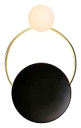 Накладной светильник Inodesign Ring INO_Ring Gold Wall Light 45.262 цвет плафона/подвески Белый, цвет арматуры Золото, Черный