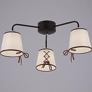 Люстра ILLUMICO Clara IL6103-3COU-79 CF CR Clara цвет плафона/подвески Белый, Коричневый, цвет арматуры Коричневый
