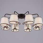 Люстра ILLUMICO Clara IL6103-8COU-79 CF CR Clara цвет плафона/подвески Белый, Коричневый, цвет арматуры Коричневый