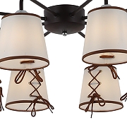 Люстра ILLUMICO Clara IL6103-8COU-79 CF CR Clara цвет плафона/подвески Белый, Коричневый, цвет арматуры Коричневый-3