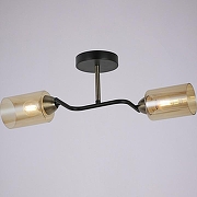 Светильник на штанге ILLUMICO Bice IL8148-2COU-79 BK BR Bice цвет плафона/подвески Тонированный, цвет арматуры Бронза, Черный