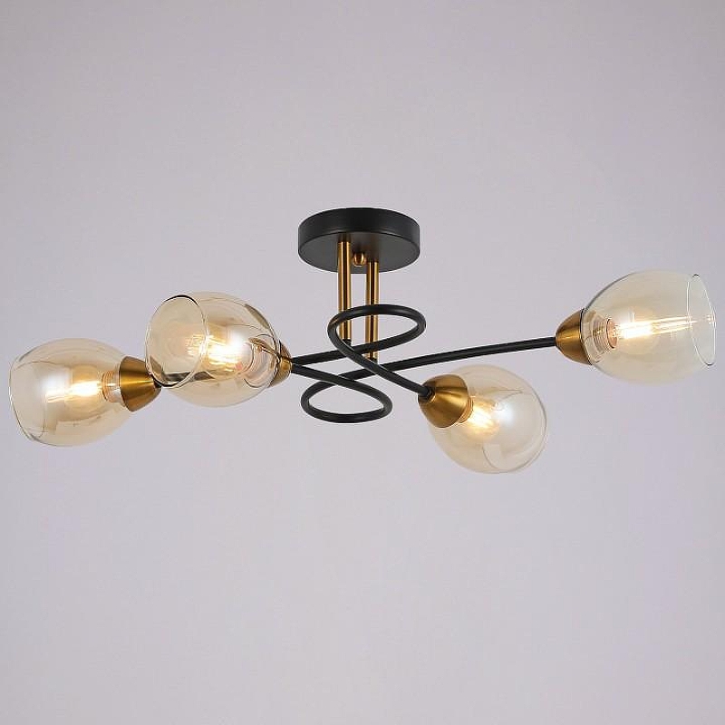 Люстра на штанге ILLUMICO Celeste IL8263-4COU-79 BK GD Celeste 