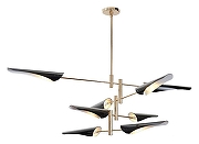 Люстра на штанге Inodesign Beam INO_Beam Black 54.428 цвет плафона/подвески Черный, цвет арматуры Золото