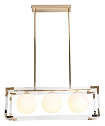Светильник на штанге LUMINA DECO Bosco LDP 6025-3 GD цвет плафона/подвески Белый, цвет арматуры Золото, Прозрачный-1