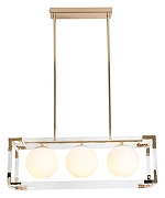 Светильник на штанге LUMINA DECO Bosco LDP 6025-3 GD цвет плафона/подвески Белый, цвет арматуры Золото, Прозрачный