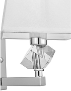 Бра LUMINA DECO Montero LDW 1249-1 CHR+WT цвет плафона/подвески Белый, цвет арматуры Прозрачный, Хром-1