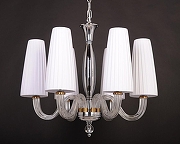 Люстра Manne Manne L.7707-6CH SHADE цвет плафона/подвески Белый, цвет арматуры Хром-1