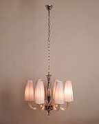 Люстра Manne Manne L.7707-6CH SHADE цвет плафона/подвески Белый, цвет арматуры Хром-2