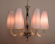 Люстра Manne Manne L.7707-6CH SHADE цвет плафона/подвески Белый, цвет арматуры Хром-3
