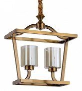 Подвесной светильник LUMINA DECO Atlanta LDP 1222-2 MD цвет плафона/подвески Оранжевый, цвет арматуры Бронза