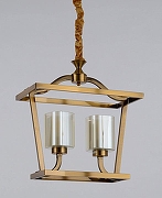 Подвесной светильник LUMINA DECO Atlanta LDP 1222-2 MD цвет плафона/подвески Оранжевый, цвет арматуры Бронза-1