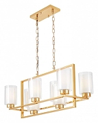 Люстра LUMINA DECO Lino LDP 1239-8 F.GD цвет плафона/подвески Прозрачный, цвет арматуры Золото-1