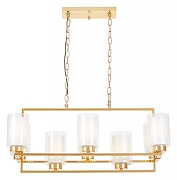 Люстра LUMINA DECO Lino LDP 1239-8 F.GD цвет плафона/подвески Прозрачный, цвет арматуры Золото-3