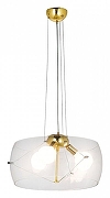Подвесной светильник LUMINA DECO Globo LDP 6018-500 PR+F.GD цвет плафона/подвески Прозрачный, цвет арматуры Золото-1