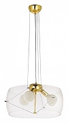 Подвесной светильник LUMINA DECO Globo LDP 6018-500 PR+F.GD цвет плафона/подвески Прозрачный, цвет арматуры Золото-2