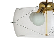 Подвесной светильник LUMINA DECO Globo LDP 6018-500 PR+F.GD цвет плафона/подвески Прозрачный, цвет арматуры Золото-3