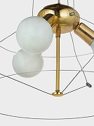 Подвесной светильник LUMINA DECO Globo LDP 6018-500 PR+F.GD цвет плафона/подвески Прозрачный, цвет арматуры Золото-4