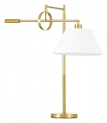 Настольная лампа LUMINA DECO 1124 LDT 1124 MD+WT цвет плафона/подвески Белый, цвет арматуры Латунь