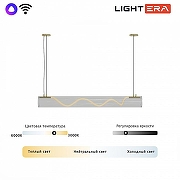 Подвесной светильник LIGHTERA Luara LE102L-100G WIFI цвет плафона/подвески Белый, Прозрачный, цвет арматуры Золото-2