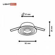 Встраиваемый светильник LIGHTERA МУН LE204RL-1B цвет Черный-6