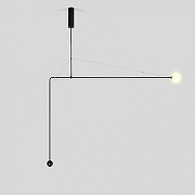 Подвесной светильник Imperiumloft Lines LINES-11 цвет плафона/подвески Белый, цвет арматуры Черный-1