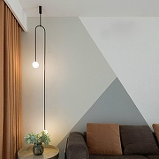 Подвесной светильник Imperiumloft Lines LINES-01 цвет плафона/подвески Белый, цвет арматуры Черный-1