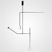 Подвесной светильник Imperiumloft Lines LINES-08 цвет плафона/подвески Белый, цвет арматуры Черный