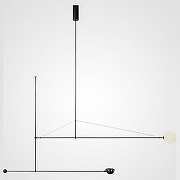 Подвесной светильник Imperiumloft Lines LINES-10 цвет плафона/подвески Белый, цвет арматуры Черный