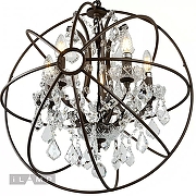 Люстра iLamp Balance Loft 214-5 цвет плафона/подвески Прозрачный, цвет арматуры Коричневый-4