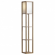 Торшер с полкой LGO Woodruff LSP-0332 цвет плафона/подвески Бежевый, цвет арматуры Коричневый