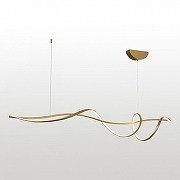 Подвесной светильник Lussole Wave LSP-7242 цвет плафона/подвески Белый, Золото, цвет арматуры Золото-1