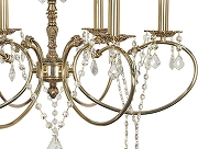 Люстра Arti Lampadari Lumen Lumen E 1.1.6.602 GB цвет плафона/подвески Прозрачный, цвет арматуры Золото-1