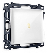 Выключатель одноклавишный с подсветкой без рамки Ambrella Volt Quant MA102010 цвет Белый