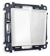 Выключатель двухклавишный без рамки Ambrella Volt Quant MA103010 цвет Белый