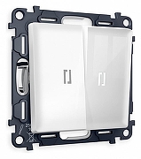 Выключатель двухклавишный с подсветкой без рамки Ambrella Volt Quant MA104015 цвет Белый