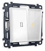 Выключатель проходной двухклавишный с подсветкой Ambrella Volt Quant MA104030 цвет Белый
