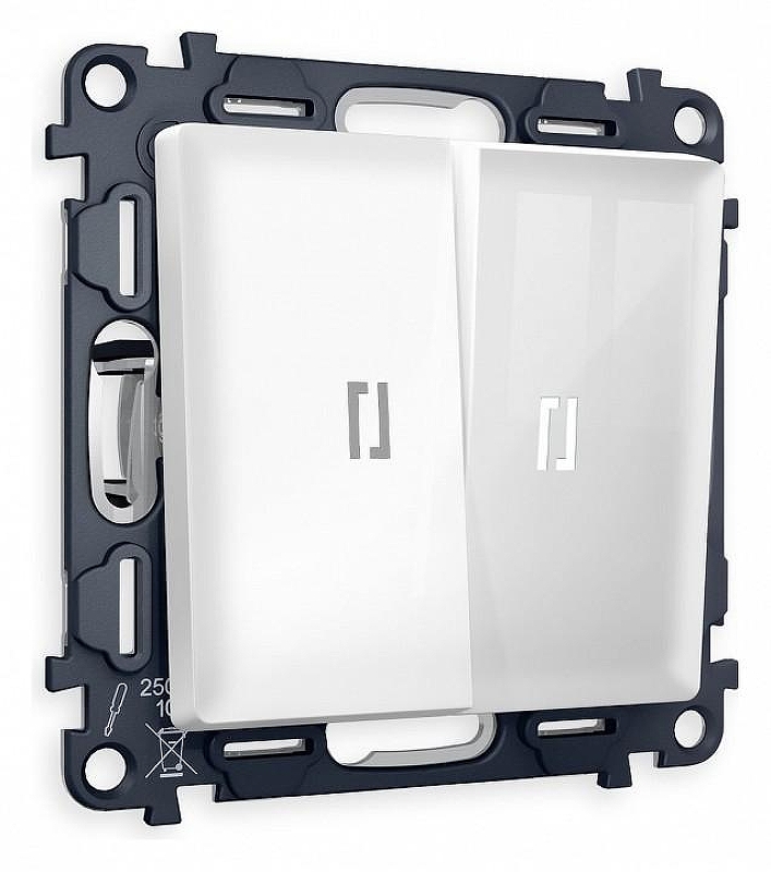 Выключатель проходной двухклавишный с подсветкой Ambrella Volt Quant MA104035 