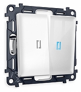 Выключатель проходной двухклавишный с подсветкой Ambrella Volt Quant MA104040 цвет Белый