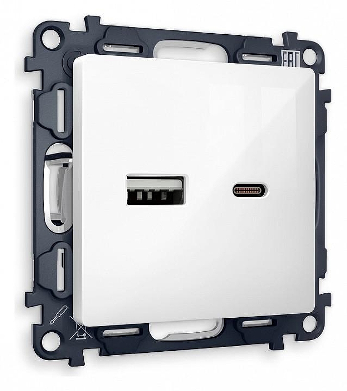 Розетка 2хUSB type A и C без рамки Ambrella Volt Quant MA111010 