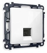 Розетка Ethernet RJ-45 и со шторками, без рамки Ambrella Volt Quant MA112010 цвет Белый