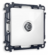 ТВ-розетка проходная без рамки Ambrella Volt Quant MA113030 цвет Белый