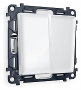 Выключатель проходной двухклавишный Ambrella Volt Quant MA123020 цвет Белый