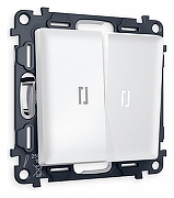 Выключатель проходной двухклавишный с подсветкой Ambrella Volt Quant MA124035 цвет Белый