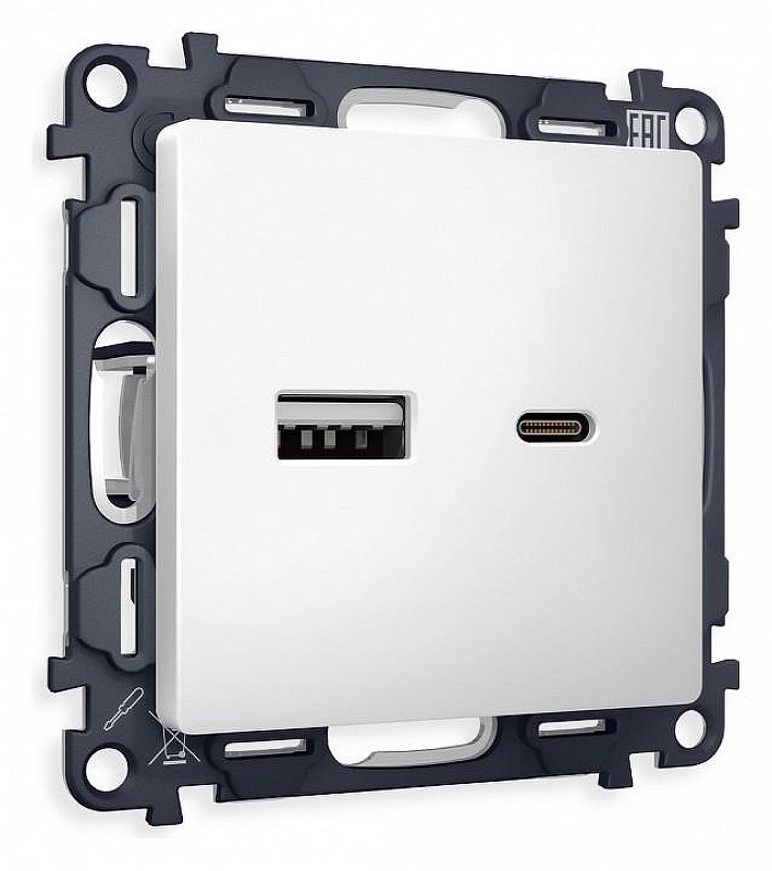 Розетка 2хUSB type A и C без рамки Ambrella Volt Quant MA131010 